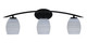 Toltec Lighting - 3723-MB-4022 - Three Light Bath Bar - Kurve - Matte Black