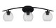 Toltec Lighting - 3723-MB-4102 - Three Light Bath Bar - Kurve - Matte Black