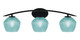 Toltec Lighting - 3723-MB-4625 - Three Light Bath Bar - Kurve - Matte Black