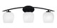 Toltec Lighting - 3723-MB-4811 - Three Light Bath Bar - Kurve - Matte Black