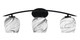 Toltec Lighting - 3723-MB-4819 - Three Light Bath Bar - Kurve - Matte Black
