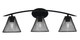 Toltec Lighting - 3723-MB-805-MB - Three Light Bath Bar - Kurve - Matte Black