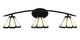 Toltec Lighting - 3723-MB-9125 - Three Light Bath Bar - Kurve - Matte Black