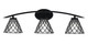 Toltec Lighting - 3723-MB-9185 - Three Light Bath Bar - Kurve - Matte Black