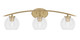 Toltec Lighting - 3723-NAB-4100 - Three Light Bath Bar - Kurve - New Age Brass