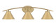 Toltec Lighting - 3723-NAB-421-NAB - Three Light Bath Bar - Kurve - New Age Brass