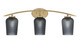 Toltec Lighting - 3723-NAB-4252 - Three Light Bath Bar - Kurve - New Age Brass