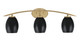 Toltec Lighting - 3723-NAB-426-MB - Three Light Bath Bar - Kurve - New Age Brass