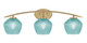 Toltec Lighting - 3723-NAB-4625 - Three Light Bath Bar - Kurve - New Age Brass