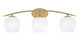 Toltec Lighting - 3723-NAB-4811 - Three Light Bath Bar - Kurve - New Age Brass