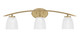 Toltec Lighting - 3723-NAB-500 - Three Light Bath Bar - Kurve - New Age Brass
