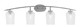 Toltec Lighting - 3724-GP-4250 - Four Light Bath Bar - Kurve - Graphite