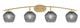 Toltec Lighting - 3724-NAB-4622 - Four Light Bath Bar - Kurve - New Age Brass