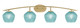Toltec Lighting - 3724-NAB-4625 - Four Light Bath Bar - Kurve - New Age Brass