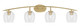 Toltec Lighting - 3724-NAB-4810 - Four Light Bath Bar - Kurve - New Age Brass