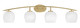 Toltec Lighting - 3724-NAB-4811 - Four Light Bath Bar - Kurve - New Age Brass
