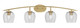 Toltec Lighting - 3724-NAB-4812 - Four Light Bath Bar - Kurve - New Age Brass
