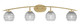 Toltec Lighting - 3724-NAB-5110 - Four Light Bath Bar - Kurve - New Age Brass