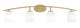 Toltec Lighting - 3724-NAB-615 - Four Light Bath Bar - Kurve - New Age Brass