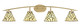 Toltec Lighting - 3724-NAB-9115 - Four Light Bath Bar - Kurve - New Age Brass