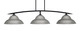 Toltec Lighting - 3733-MB-429-GP - Three Light Bar - Kurve - Matte Black