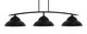 Toltec Lighting - 3733-MB-429-MB - Three Light Bar - Kurve - Matte Black
