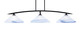 Toltec Lighting - 3733-MB-514 - Three Light Bar - Kurve - Matte Black