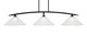 Toltec Lighting - 3733-MB-711 - Three Light Bar - Kurve - Matte Black