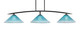 Toltec Lighting - 3733-MB-715 - Three Light Bar - Kurve - Matte Black