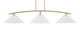 Toltec Lighting - 3733-NAB-2161 - Three Light Bar - Kurve - New Age Brass