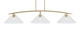 Toltec Lighting - 3733-NAB-308 - Three Light Bar - Kurve - New Age Brass