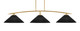 Toltec Lighting - 3733-NAB-4019 - Three Light Bar - Kurve - New Age Brass