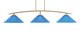 Toltec Lighting - 3733-NAB-415 - Three Light Bar - Kurve - New Age Brass