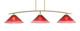 Toltec Lighting - 3733-NAB-716 - Three Light Bar - Kurve - New Age Brass