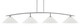 Toltec Lighting - 3734-GP-2161 - Four Light Billiard/Island - Kurve - Graphite