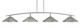 Toltec Lighting - 3734-GP-424-GP - Four Light Bar - Kurve - Graphite