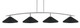 Toltec Lighting - 3734-GP-424-MB - Four Light Bar - Kurve - Graphite