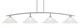 Toltec Lighting - 3734-GP-711 - Four Light Billiard/Island - Kurve - Graphite