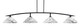 Toltec Lighting - 3734-MB-2169 - Four Light Bar - Kurve - Matte Black