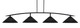 Toltec Lighting - 3734-MB-4019 - Four Light Billiard/Island - Kurve - Matte Black