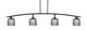Toltec Lighting - 3734-MB-4912 - Four Light Bar - Kurve - Matte Black