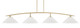 Toltec Lighting - 3734-NAB-2161 - Four Light Billiard/Island - Kurve - New Age Brass