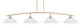 Toltec Lighting - 3734-NAB-308 - Four Light Bar - Kurve - New Age Brass