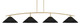 Toltec Lighting - 3734-NAB-4019 - Four Light Billiard/Island - Kurve - New Age Brass