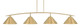 Toltec Lighting - 3734-NAB-420-NAB - Four Light Bar - Kurve - New Age Brass