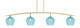 Toltec Lighting - 3734-NAB-4925 - Four Light Bar - Kurve - New Age Brass