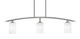 Toltec Lighting - 3736-GP-3001 - Three Light Island Pendant - Kurve - Graphite