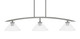 Toltec Lighting - 3736-GP-304 - Three Light Island Pendant - Kurve - Graphite