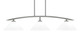 Toltec Lighting - 3736-GP-316 - Three Light Billiard/Island - Kurve - Graphite