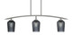 Toltec Lighting - 3736-GP-4252 - Three Light Island Pendant - Kurve - Graphite